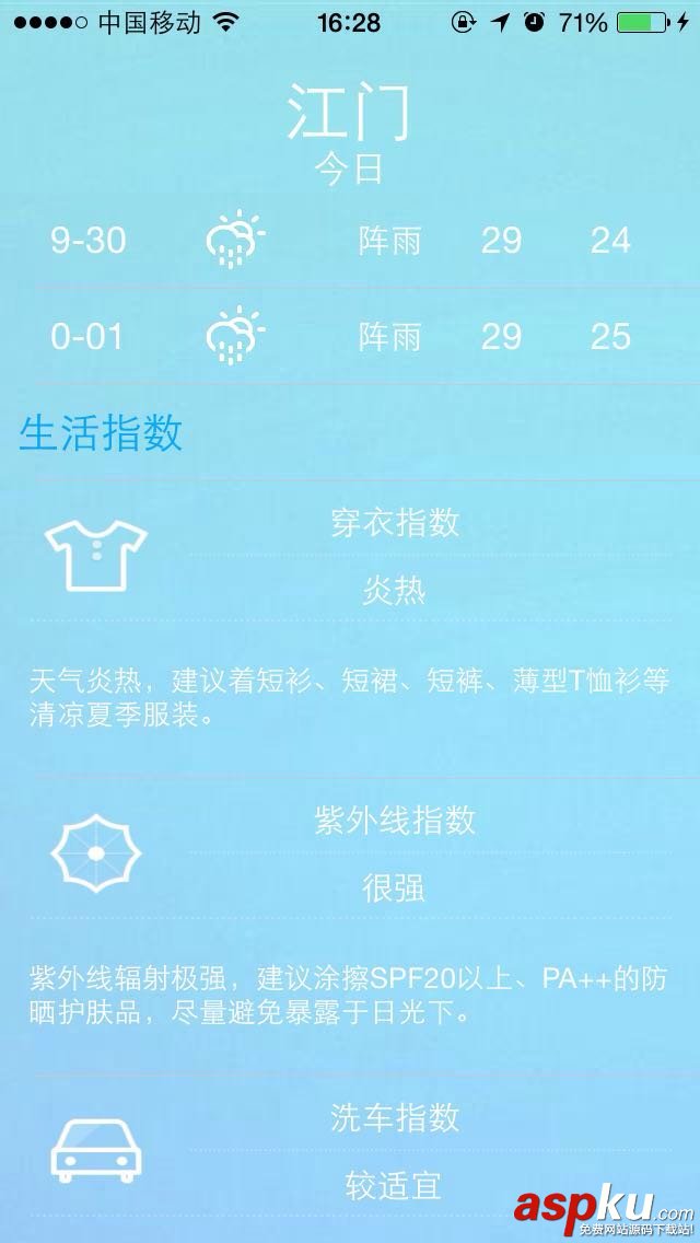 iOS毕业设计天气预报App,iOS天气预报App,iOS天气预报