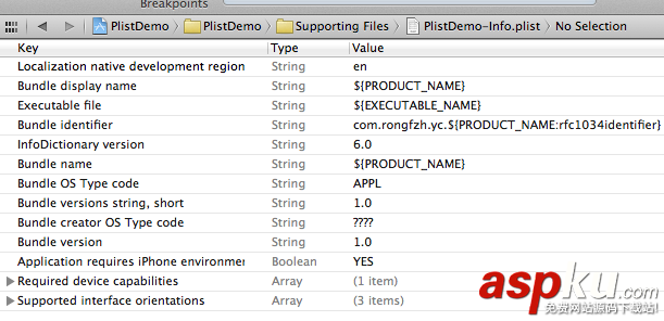 iOS应用,plist