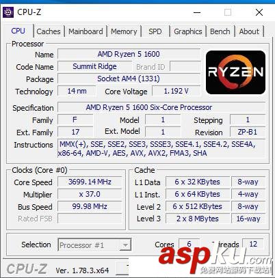 AMD,锐龙,Ryzen5-1600,测试成绩,Ryzen5-1600基准测试