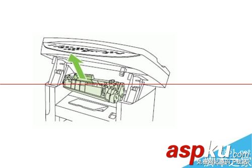 HPM1522MFP,打印机卡纸,清除卡纸