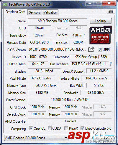 AMD,R9,390X,实卡,性能,10449分