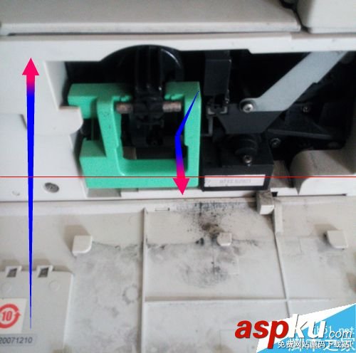 理光复印机,加碳粉