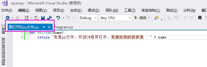 c#,打开,py文件