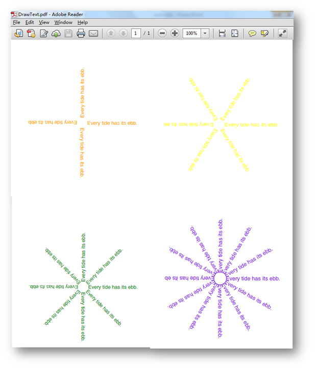 C#,PDF,类型,文本方法