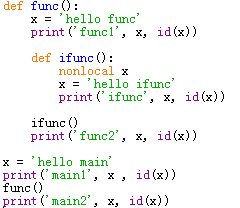 Python,关键字,global,nonlocal