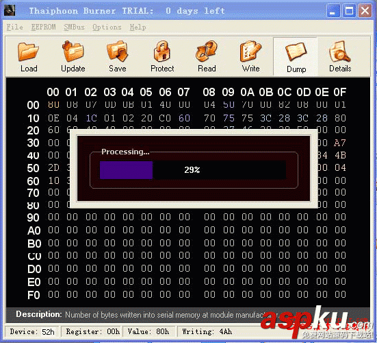 使用Thaiphoon更改DDR2内存条SPD信息