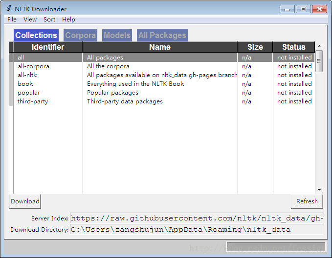 NLTK3.2.4,环境搭建