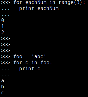 python,for循环