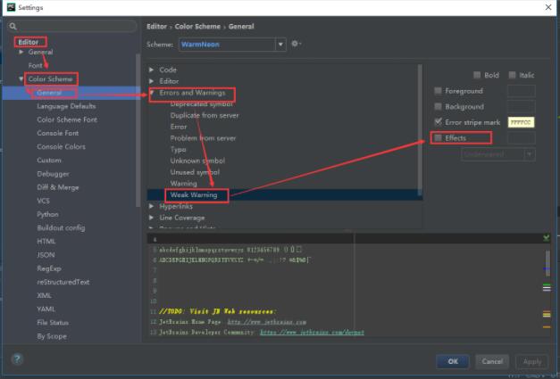 Pycharm,波浪线