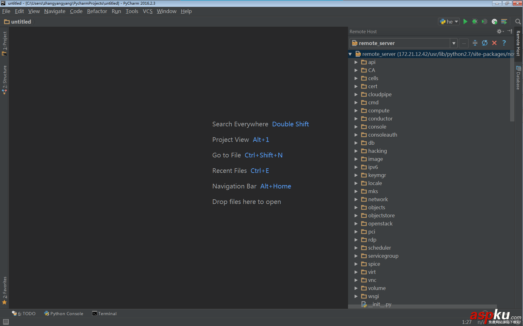 pycharm,openstack