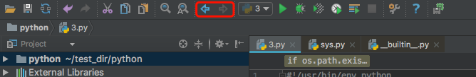 pycharm,跳转,回退,代码跳转