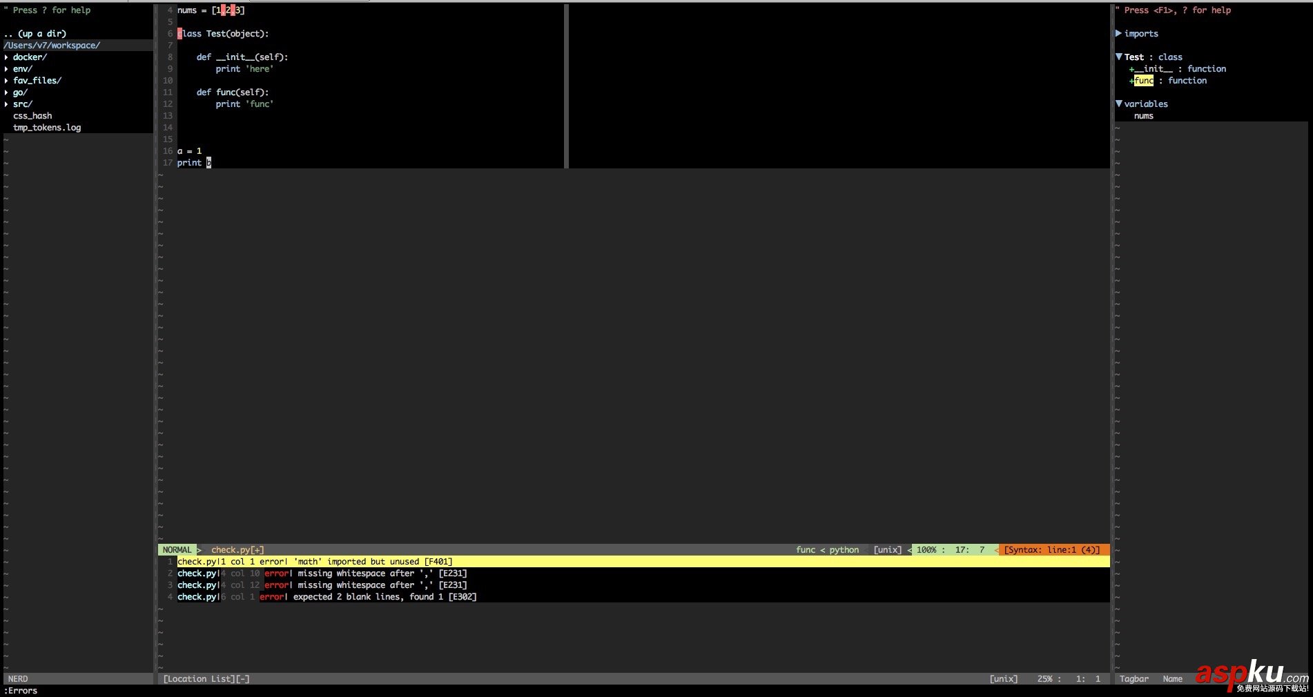 Vim,Python,IDE