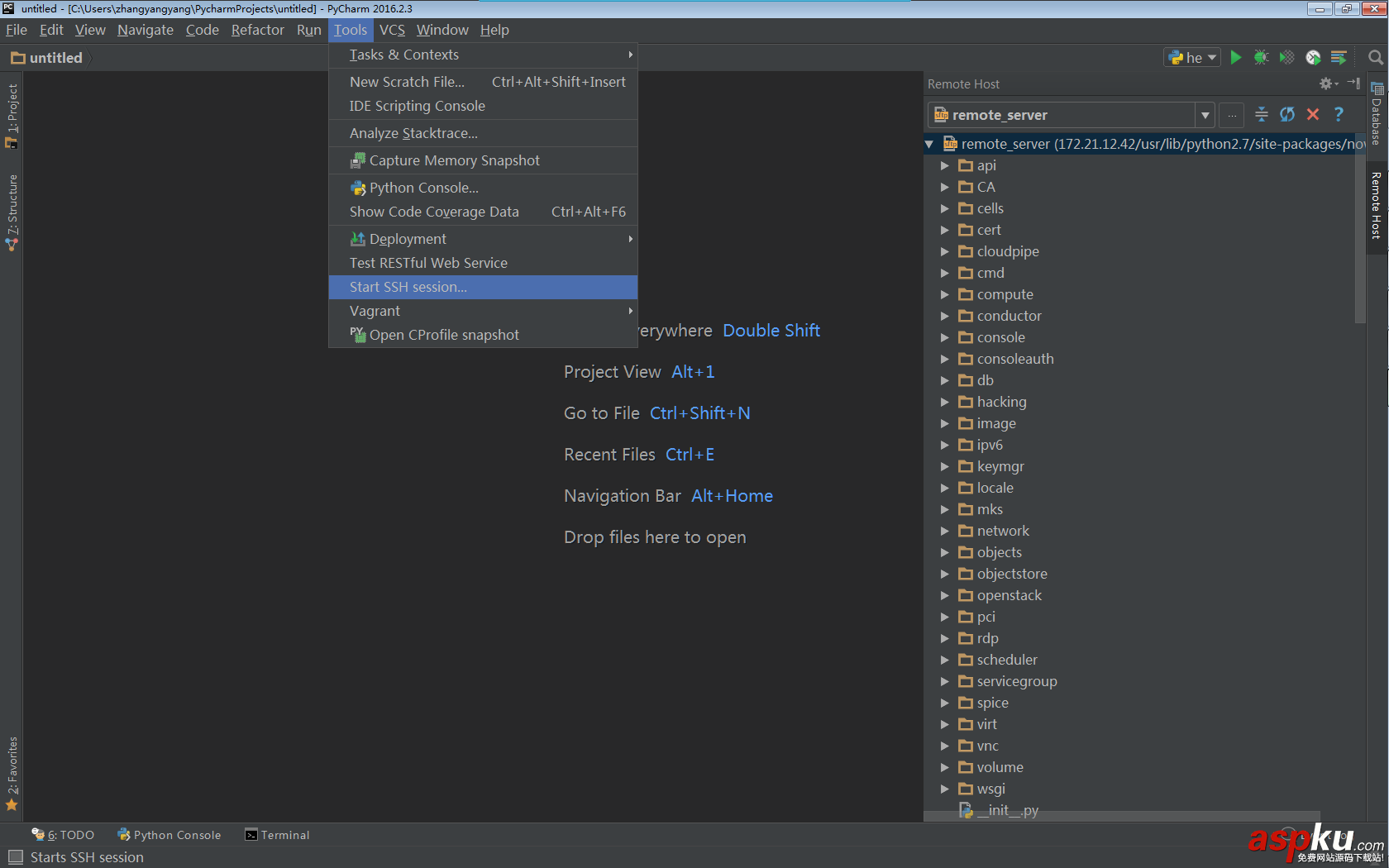 pycharm,openstack