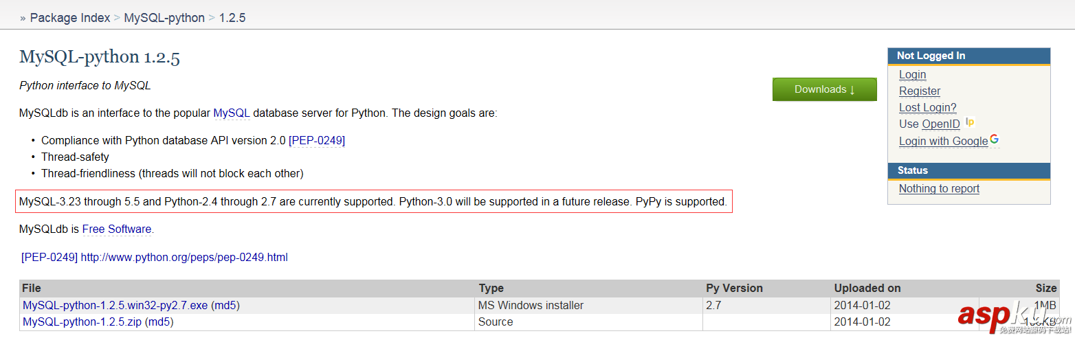 python,mysqldb模块