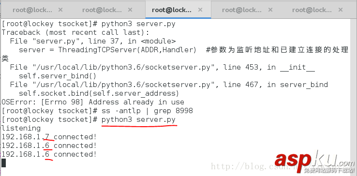 python,多线程,socket