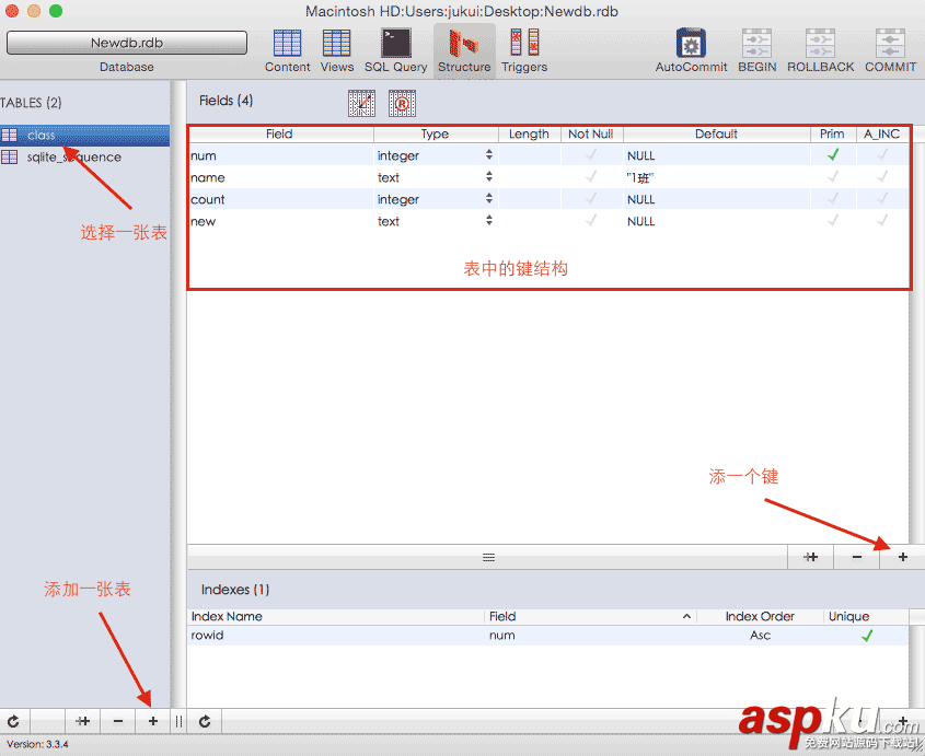 SQLite数据库常用语句及MAC上的SQLite可视化工具MeasSQLlite使用方法