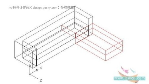 AutoCAD三维造型实例：制作直线沙发