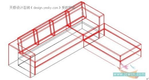 AutoCAD三维造型实例：制作直线沙发