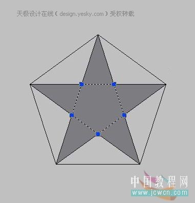 AutoCAD拉伸命令快速绘制立体五角星