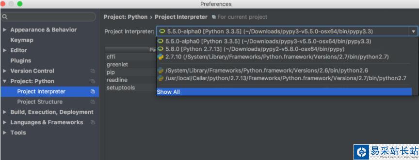 PyCharm PyPy解释器的配置