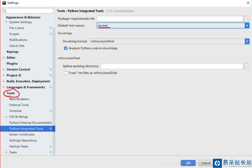 pycharm 解除默认unittest模式