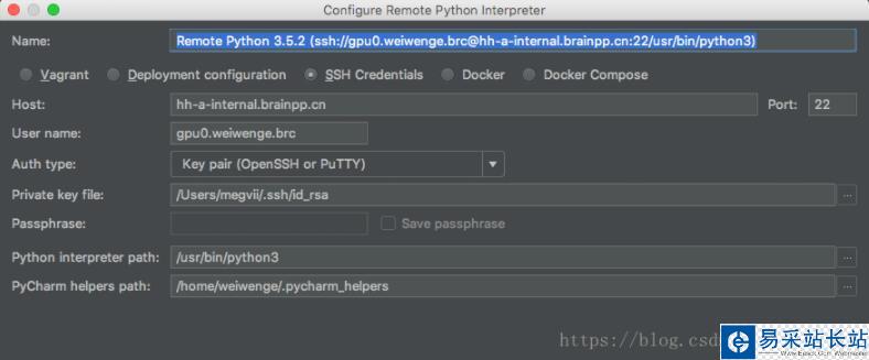 pycharm 配置远程解释器