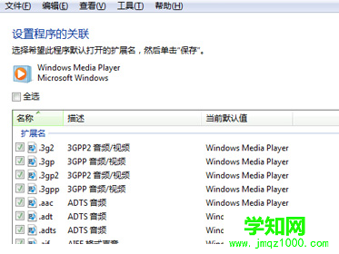 如何让win7旗舰版中的影音文件以同样的方式打开？