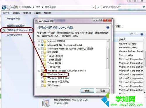 点击“打开或关闭 Windows功能”