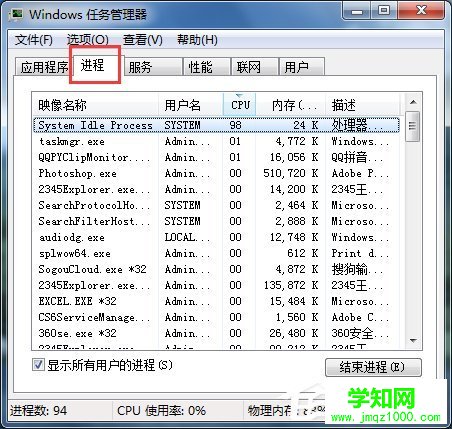 Win7系统电脑强制关闭软件程序方法介绍