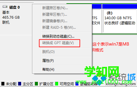 win7 MBR格式