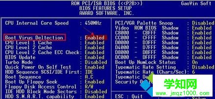 进入”BIOS Features Setup“