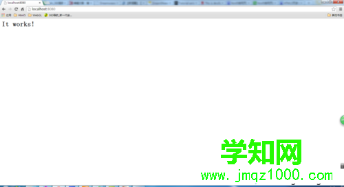 输入localhost:8080，