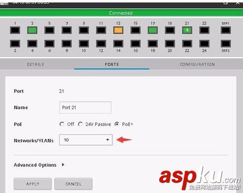 Unifi,Switch,交换机,vlan,trunk口