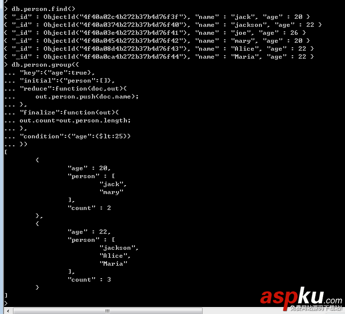 MongoDB入门教程之聚合和游标操作介绍