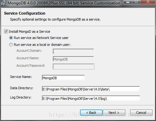 MongoDB,windows10,服务配置