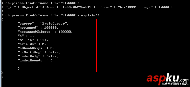 MongoDB,索引操作