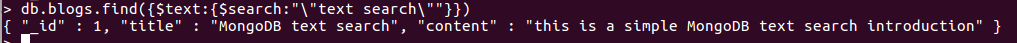 mongodb,text,search,文本搜索,index