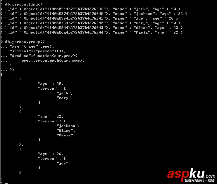 MongoDB入门教程之聚合和游标操作介绍