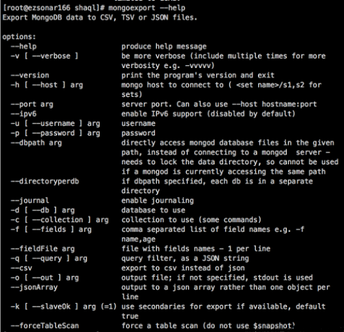 MongoDB,mongoexport,mongoimport,命令,JSON