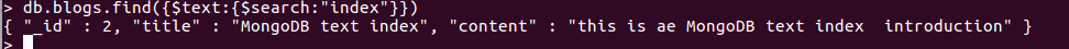mongodb,text,search,文本搜索,index