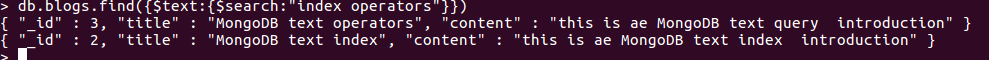 mongodb,text,search,文本搜索,index