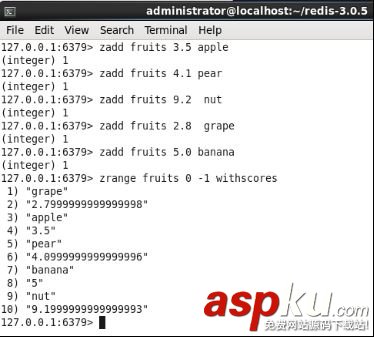 redis,有序集合类型,有序集合