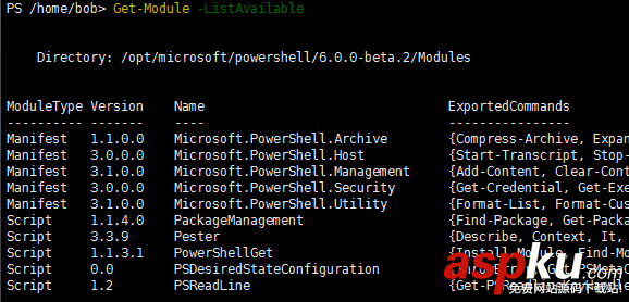 Ubuntu,PowerShell