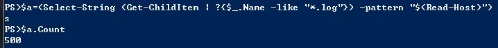 PowerShell,多个文件中检索关键字