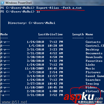 PowerShell,Aliases