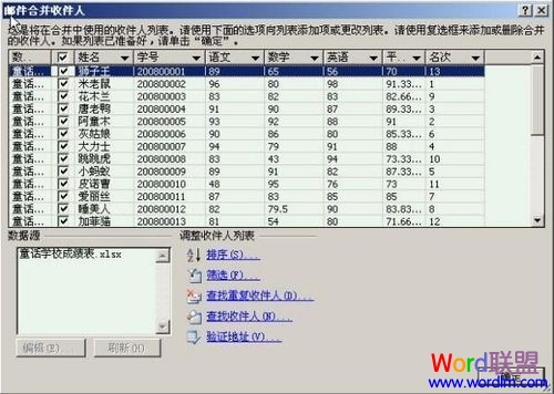 所有Excel成绩表数据