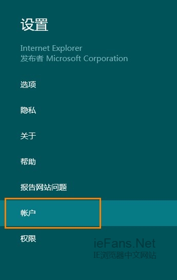 IE账户设置