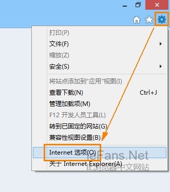 打开“Internet 选项”