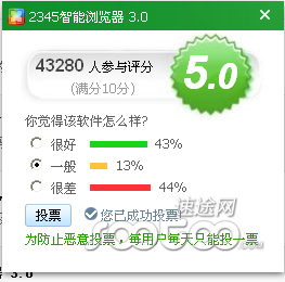 2345浏览器：网页打开速度较快 页面广告太多