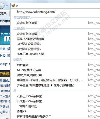 IE8地址栏让网址输入更智能 武林网